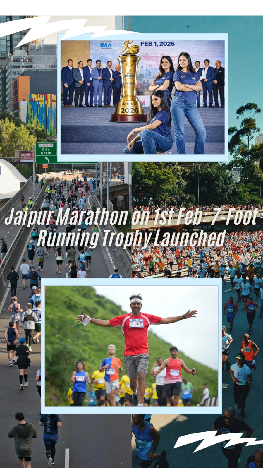 Jaipur Marathon Feb 1:  7-Foot Running Trophy Launched
