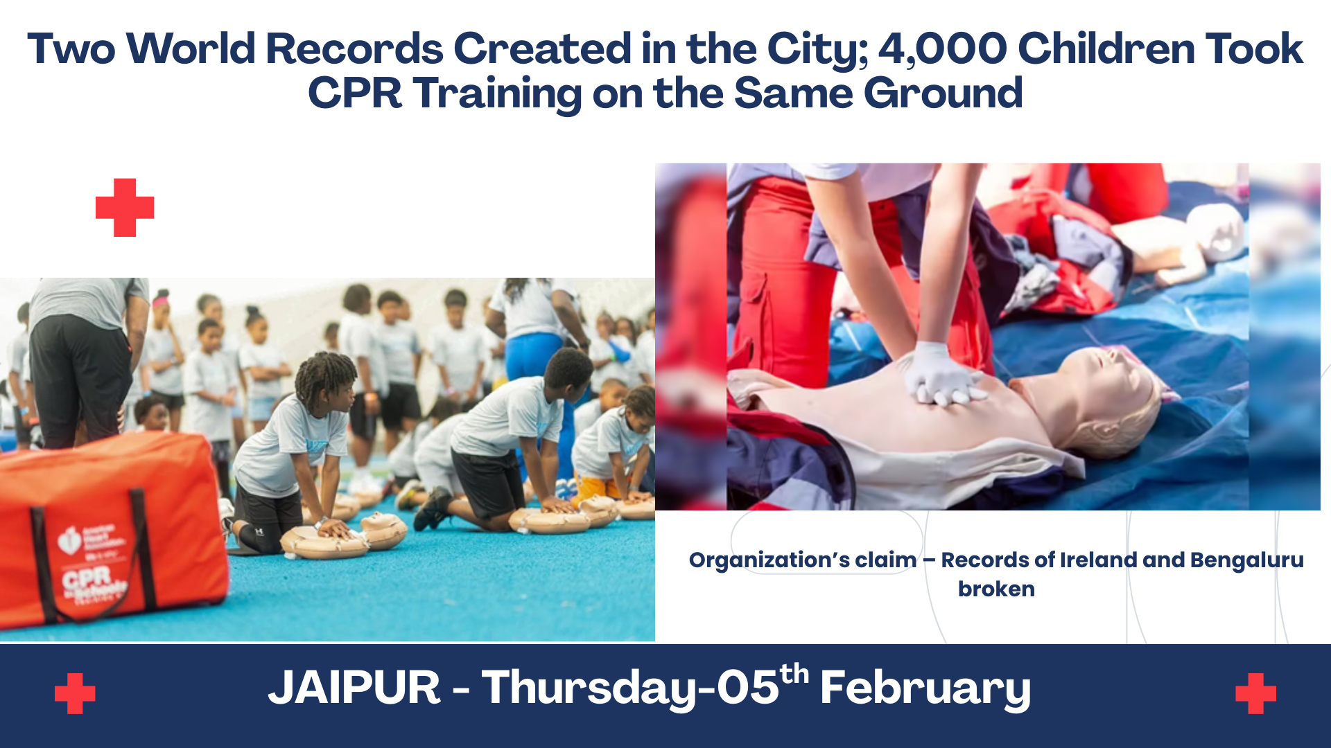 Two World Records Created in the City; 4,000 Children Took CPR Training on the Same Ground