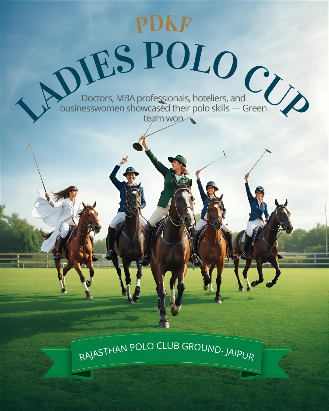 PDKF Ladies Polo Cup: Doctors, MBA professionals, hoteliers, and businesswomen showcased their polo skills — The Green team won