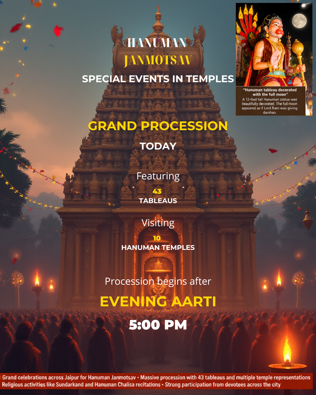 Hanuman Janmotsav – Special Events in Temples